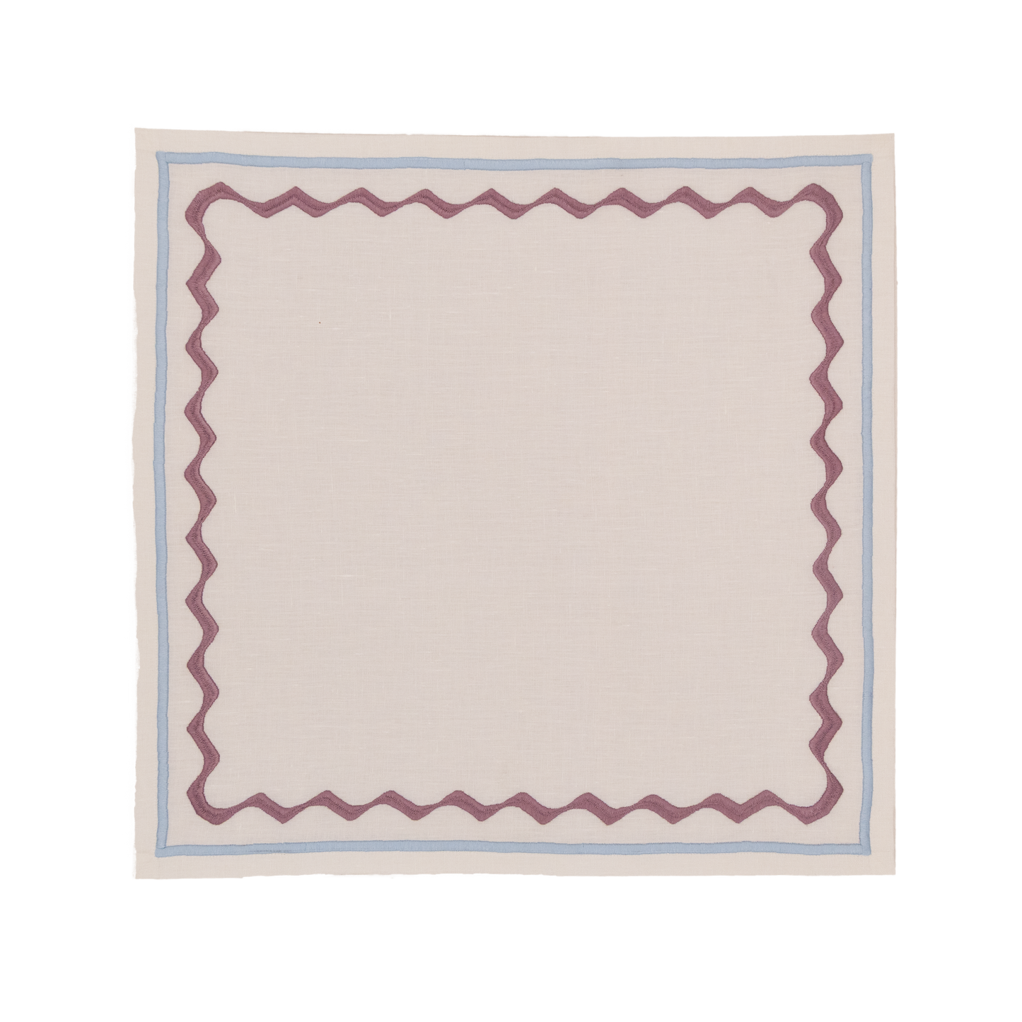 Embroidered Ripple Stitch Napkins 18" x 18" (Set of 4)