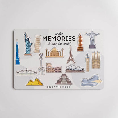 Bundle: Photo Frames, Flags, Airplane, and Sightseeings Pins