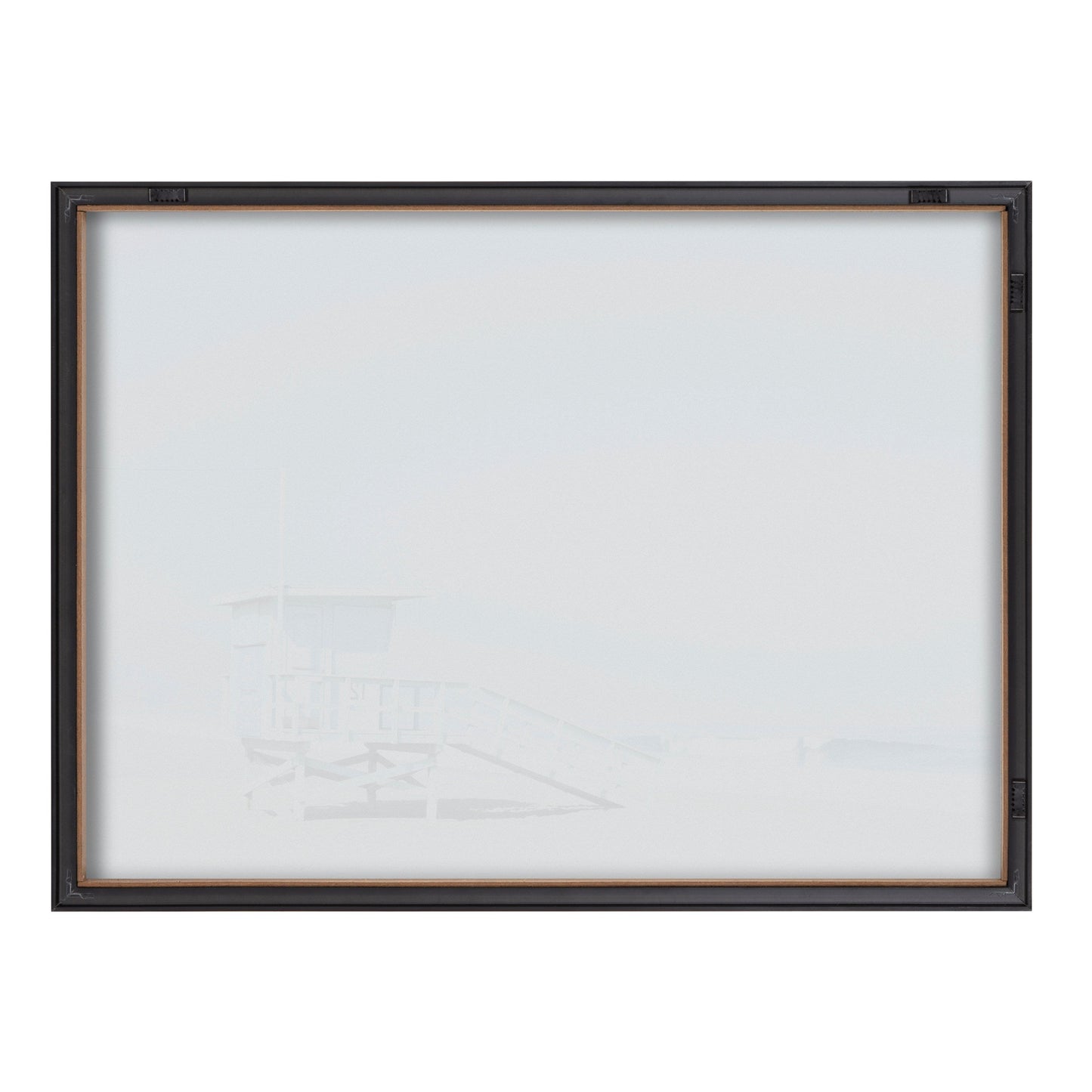 Blake Pale Blue Life Guard Tower Framed Printed Glass by Caroline Mint