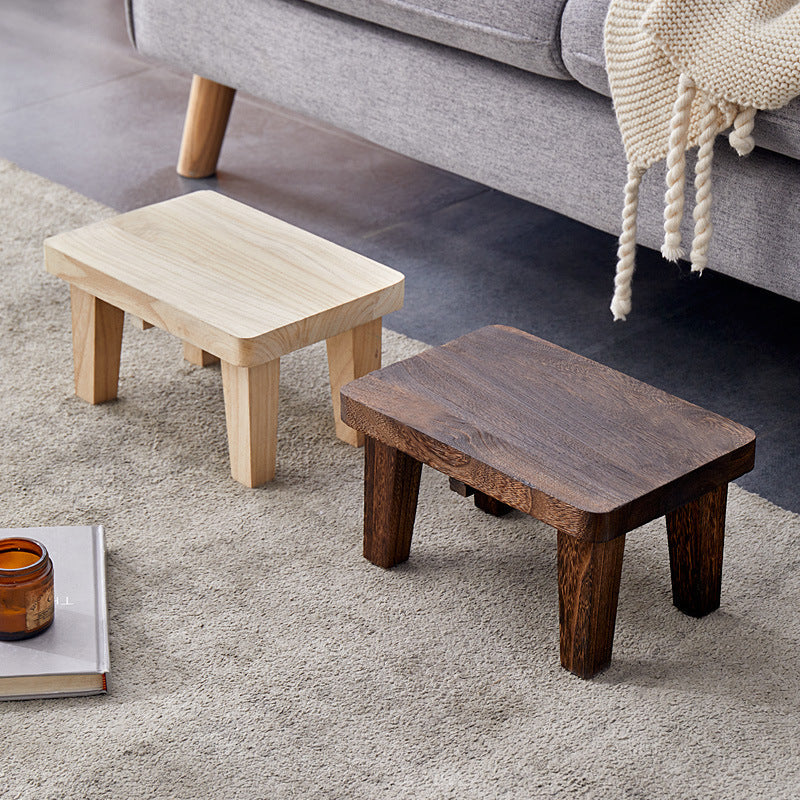 Japanese Solid Wood Stool – Minimalist, Thick-Leg Design