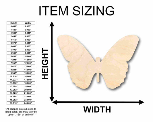 Unfinished Wood Butterfly Silhouette - Craft- up to 46" DIY
