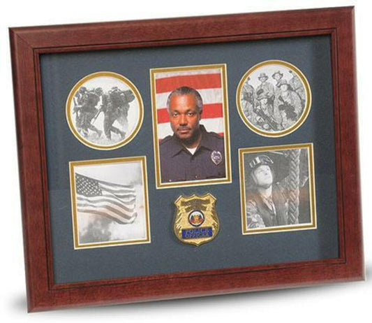Flag Connections Police Department Medallion 5-Picture Collage Frame