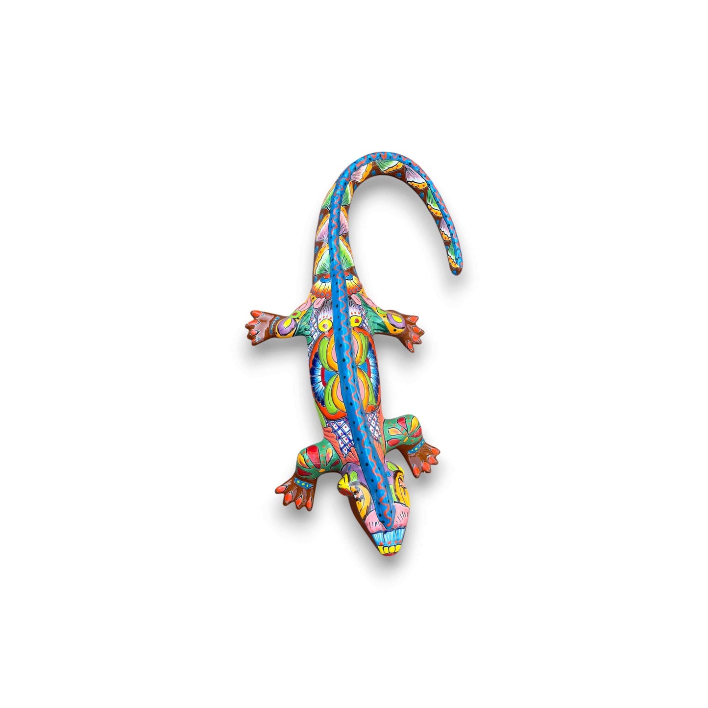 Extra Large Talavera Iguana Statue | Hand-Painted Mexican Ceramic Art