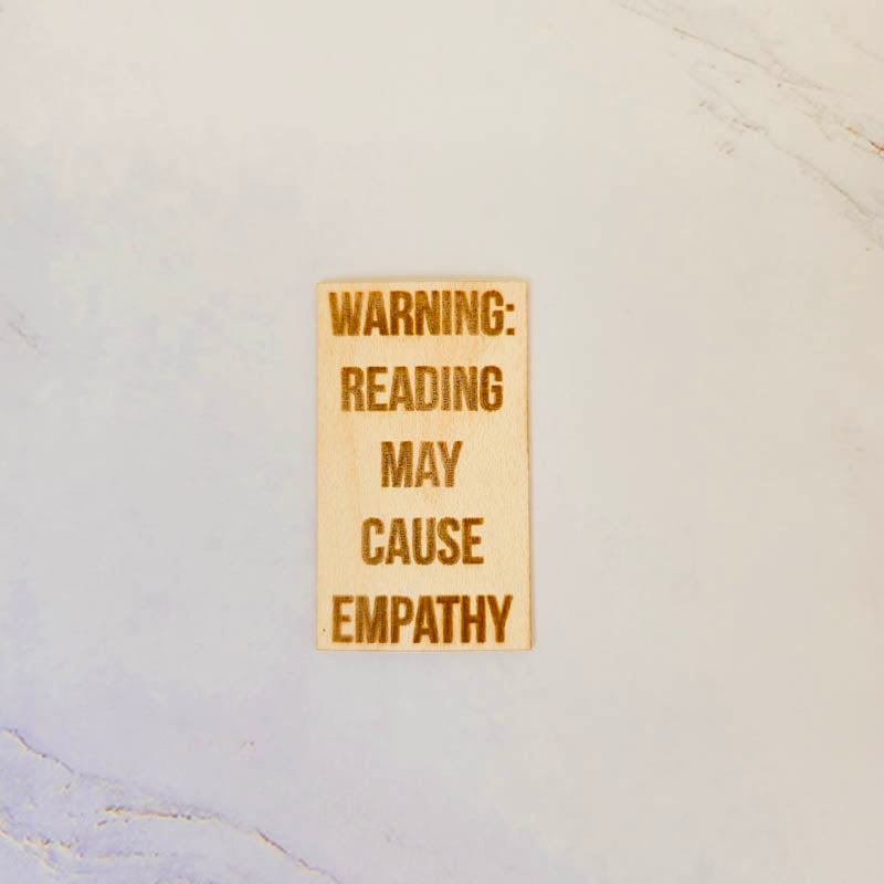 Wood Sticker | Reading causes empathy