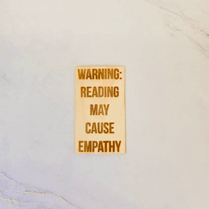 Wood Sticker | Reading causes empathy