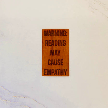 Wood Sticker | Reading causes empathy