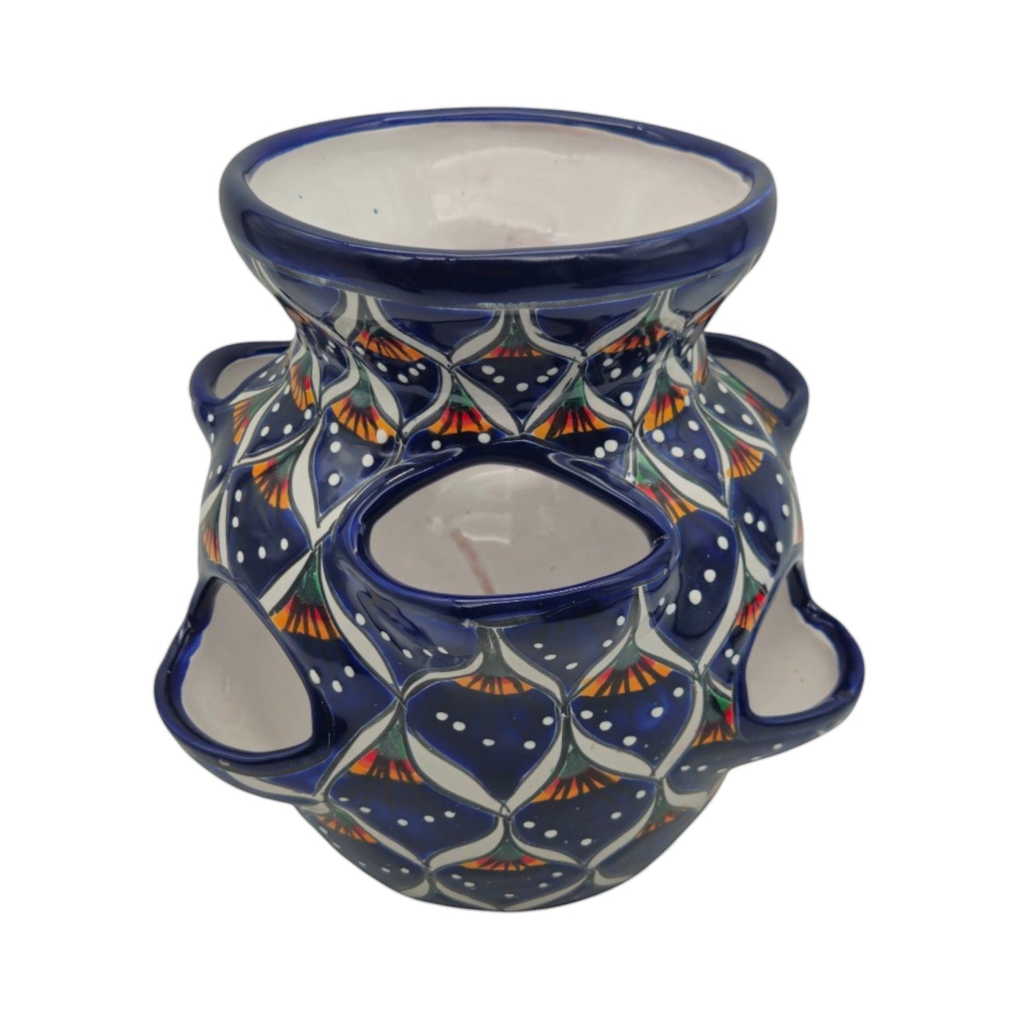 Talavera Strawberry Planter | Blue Peacock Design