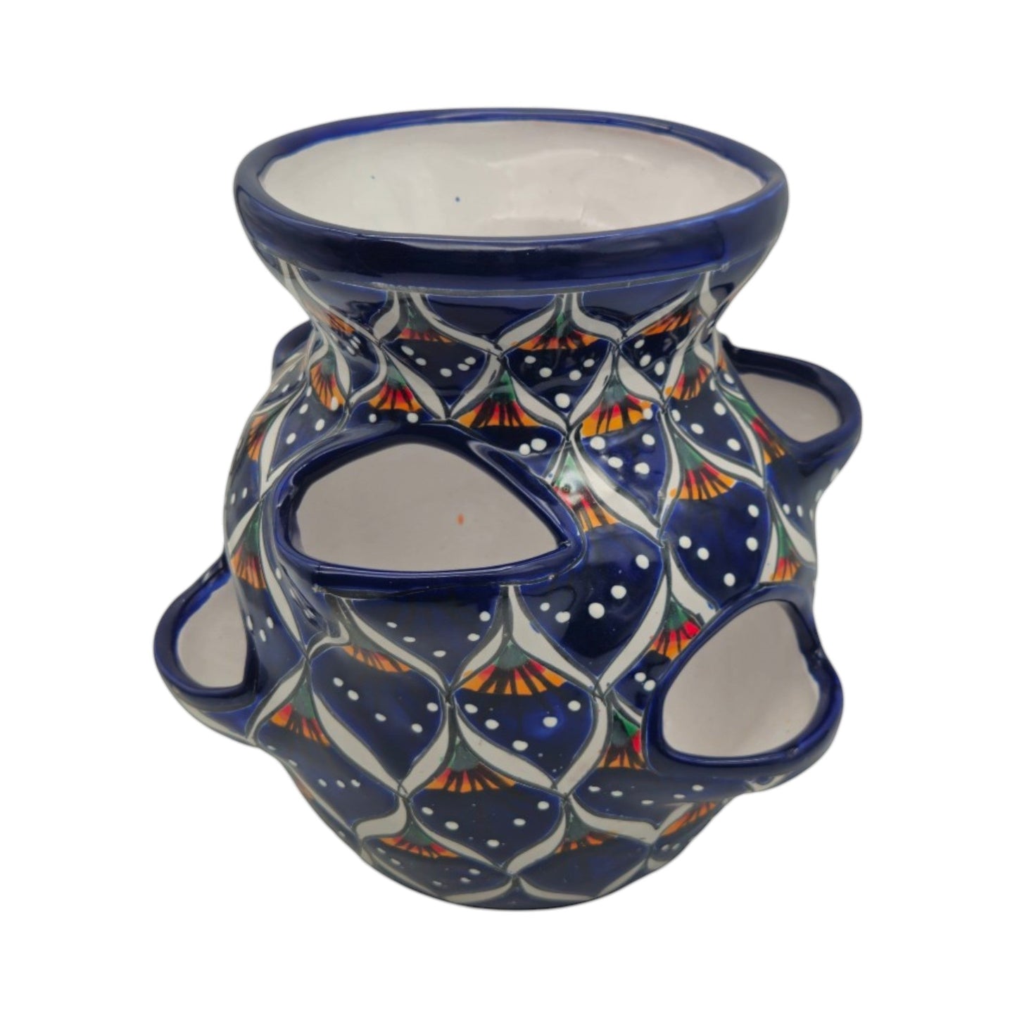 Talavera Strawberry Planter | Blue Peacock Design