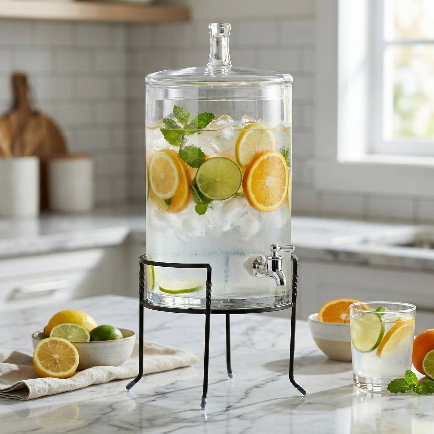 Dispenser with Metal Stand 2.5 Gal