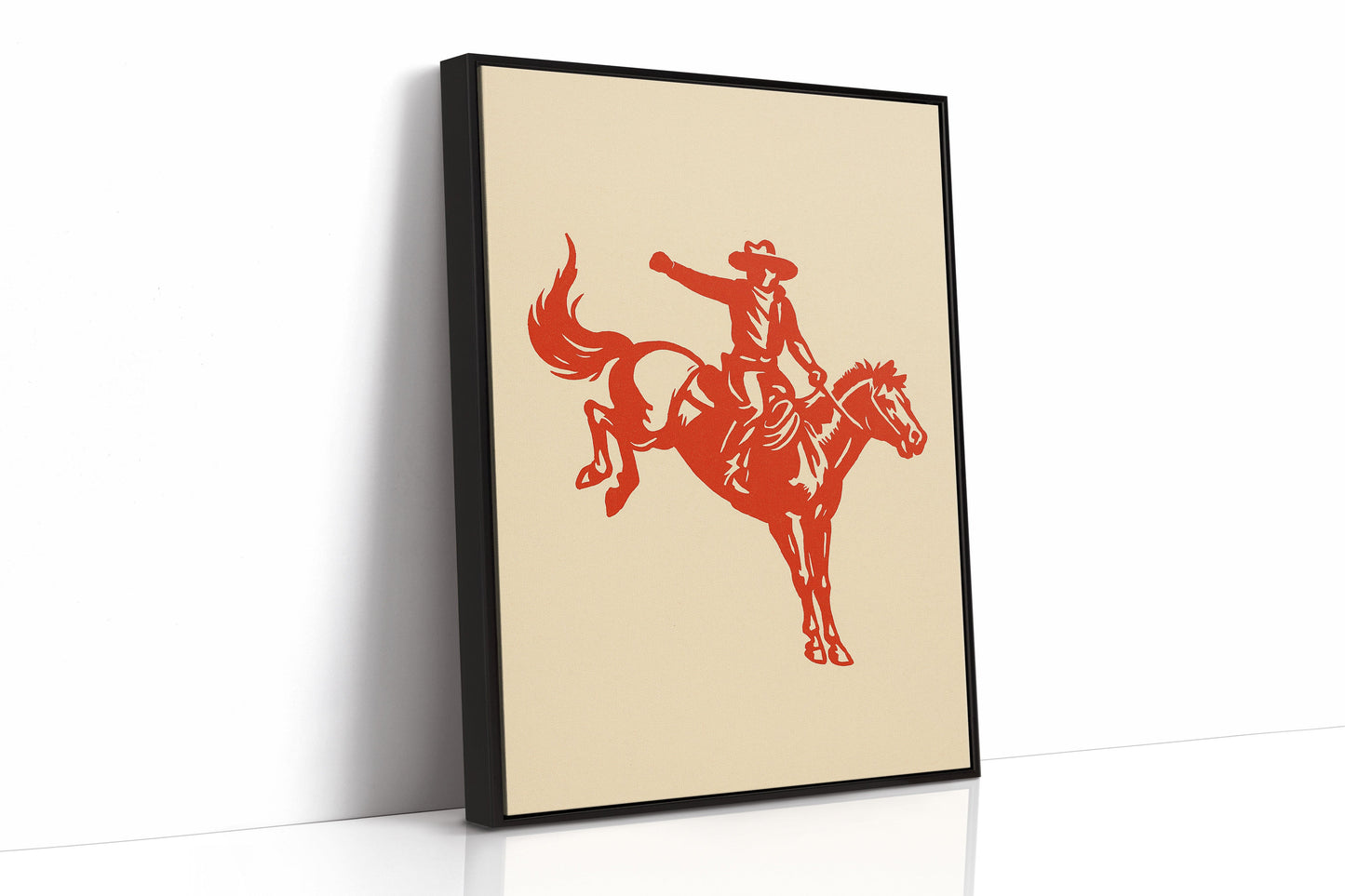 Retro Rodeo Cowboy Print