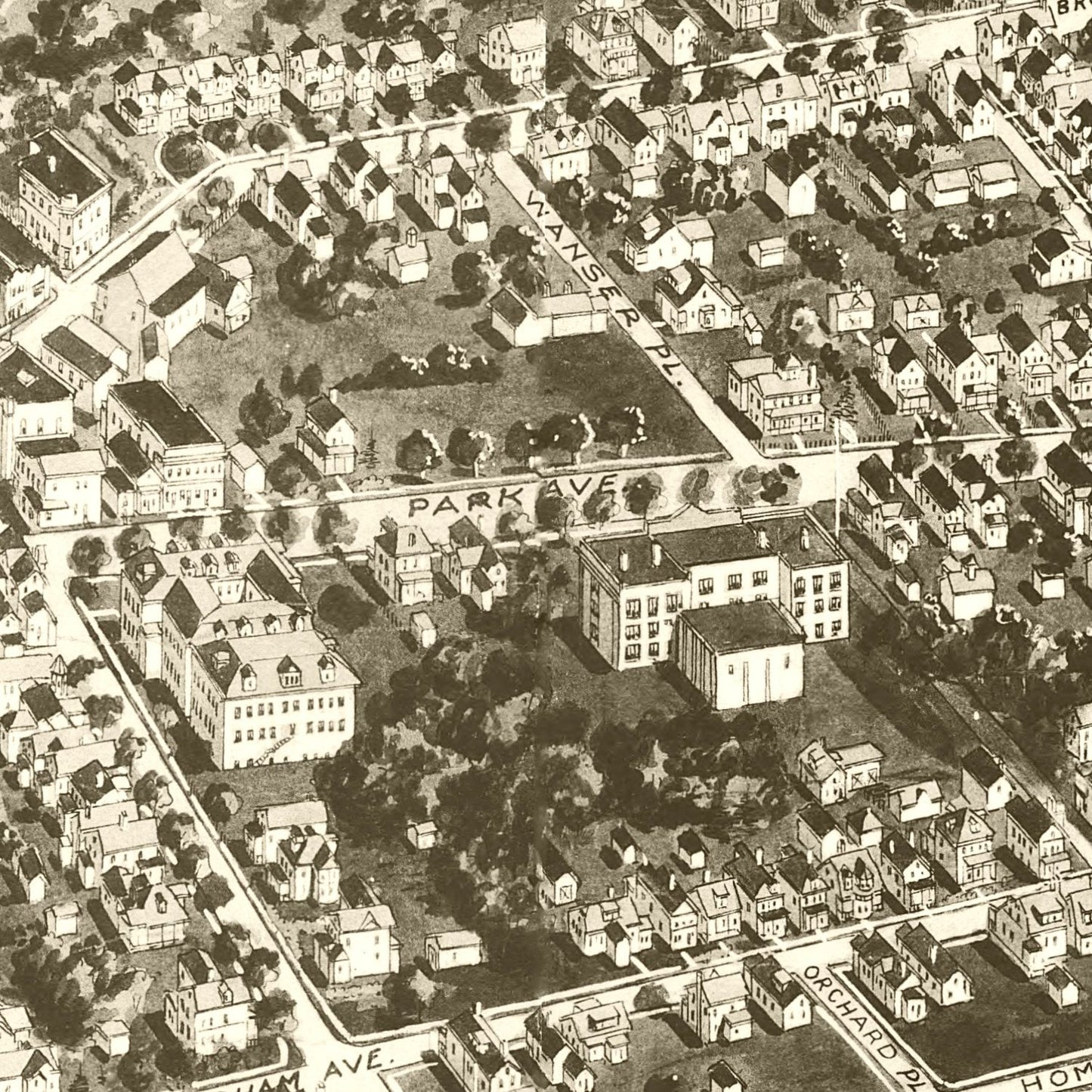 Vintage Map of Amityville, New York 1925