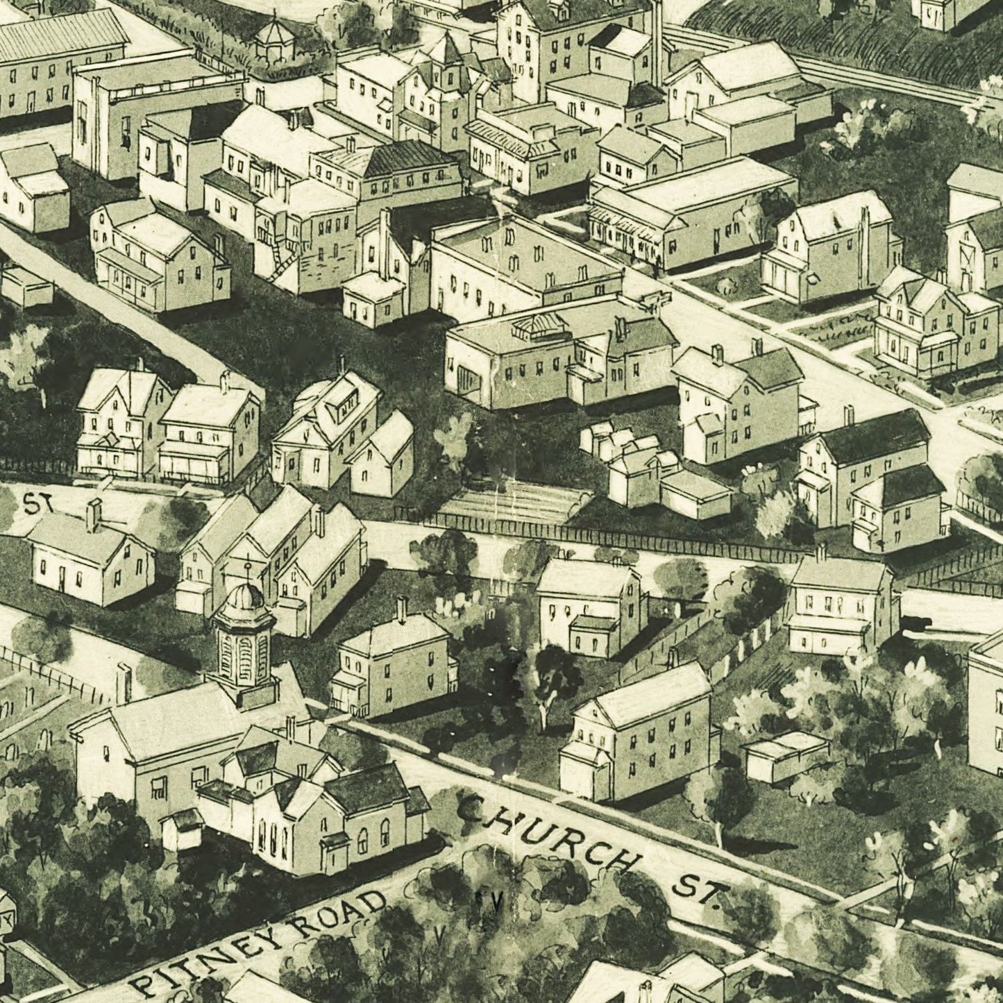 Vintage Map of Absecon, New Jersey 1924