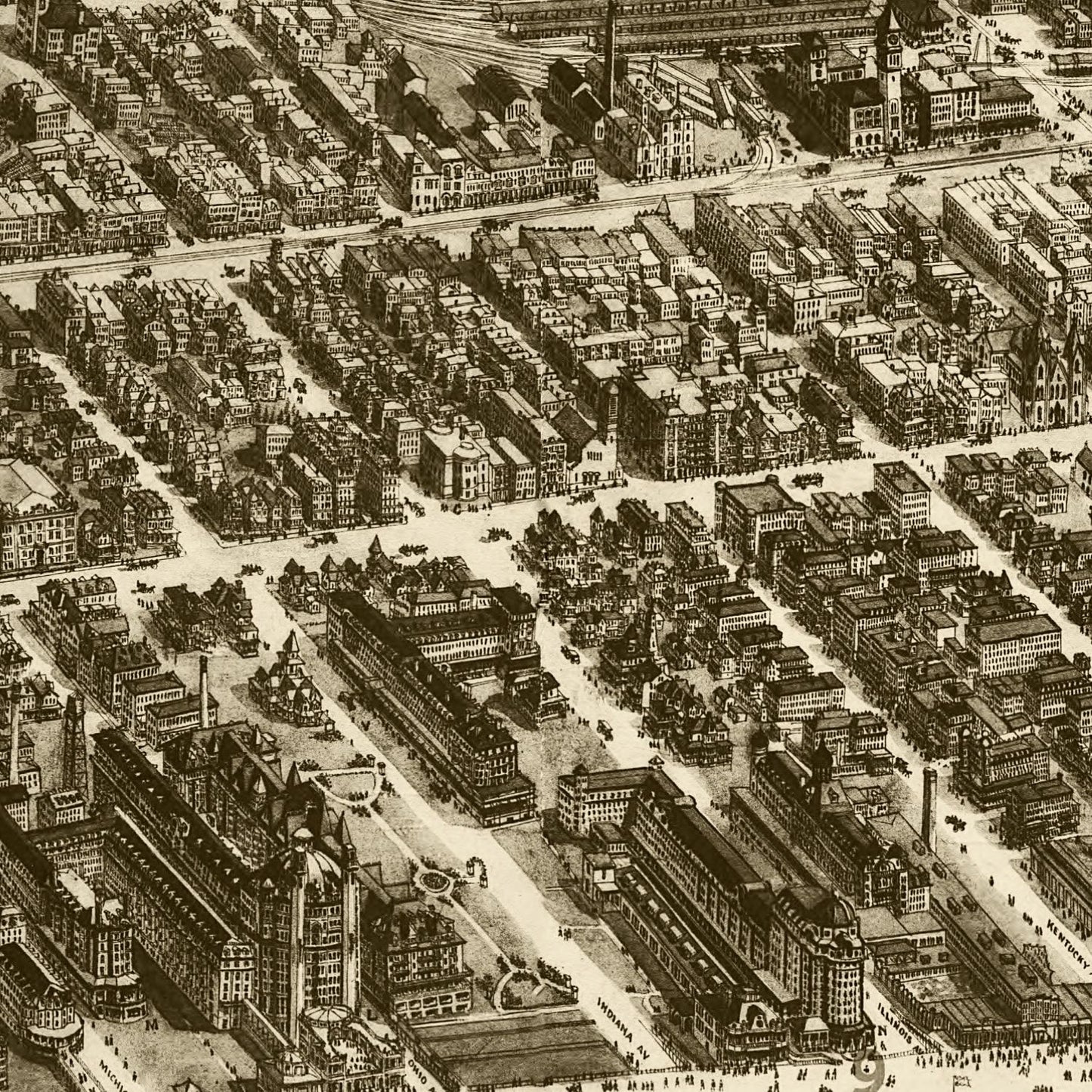 Vintage Map of Atlantic City, New Jersey 1909