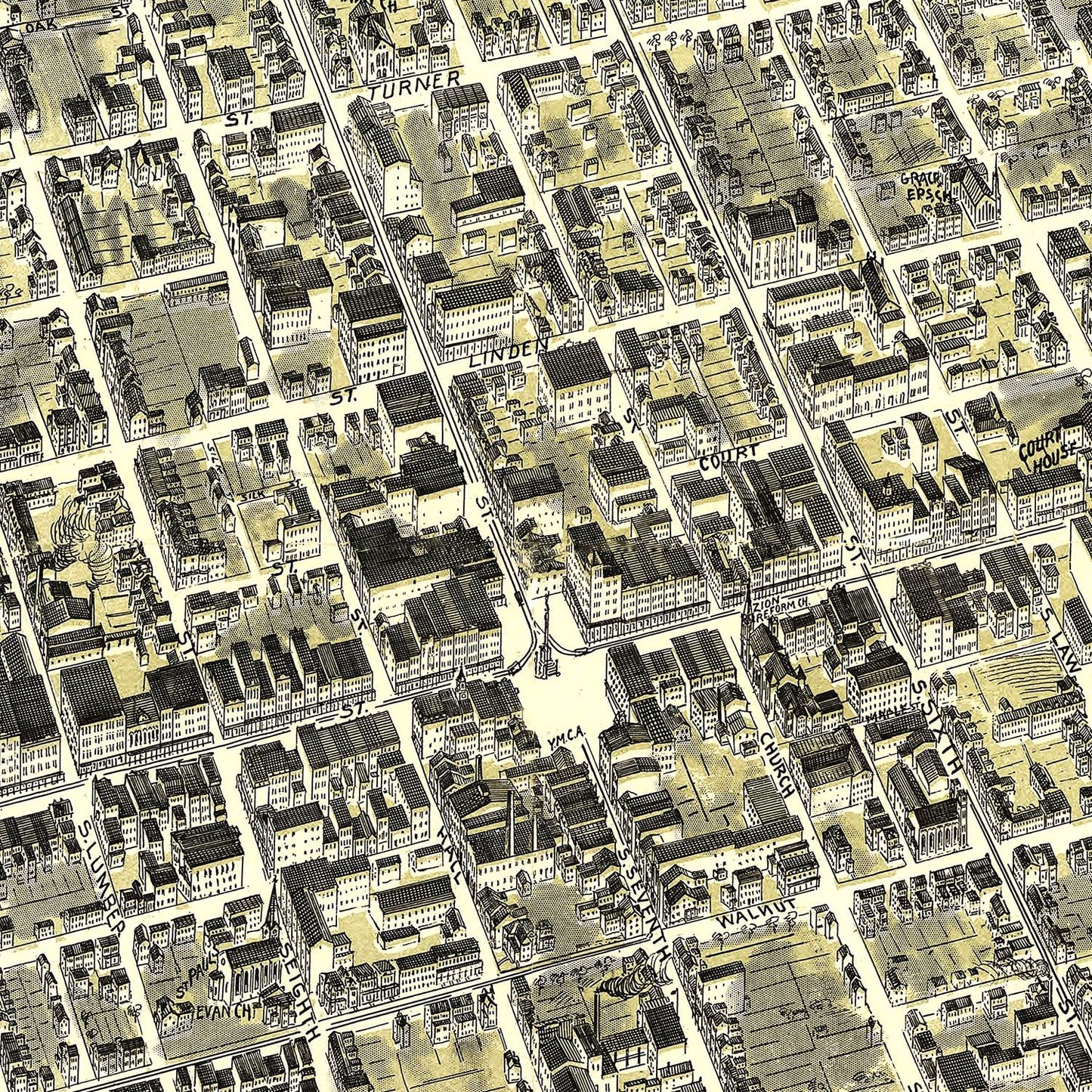 Vintage Map of Allentown, Pennsylvania 1901
