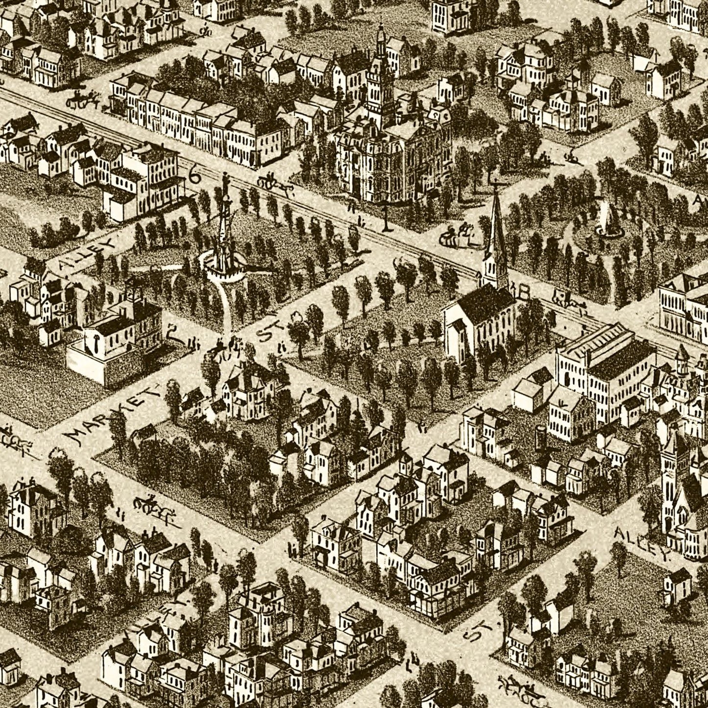 Vintage Map of Beaver, Pennsylvania 1900