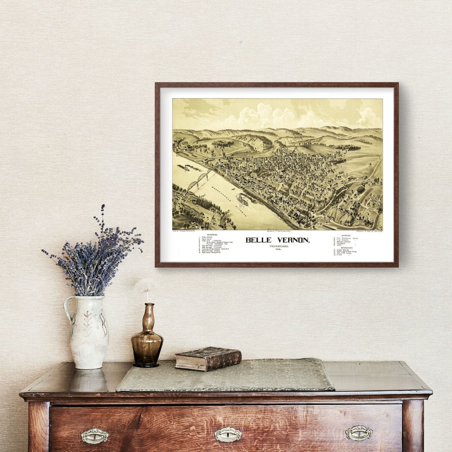 Vintage Map of Belle Vernon, Pennsylvania 1902