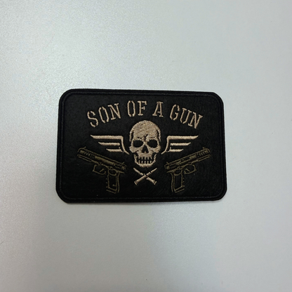 3.5" Sun of a Gun - Embroidered Hat Patch