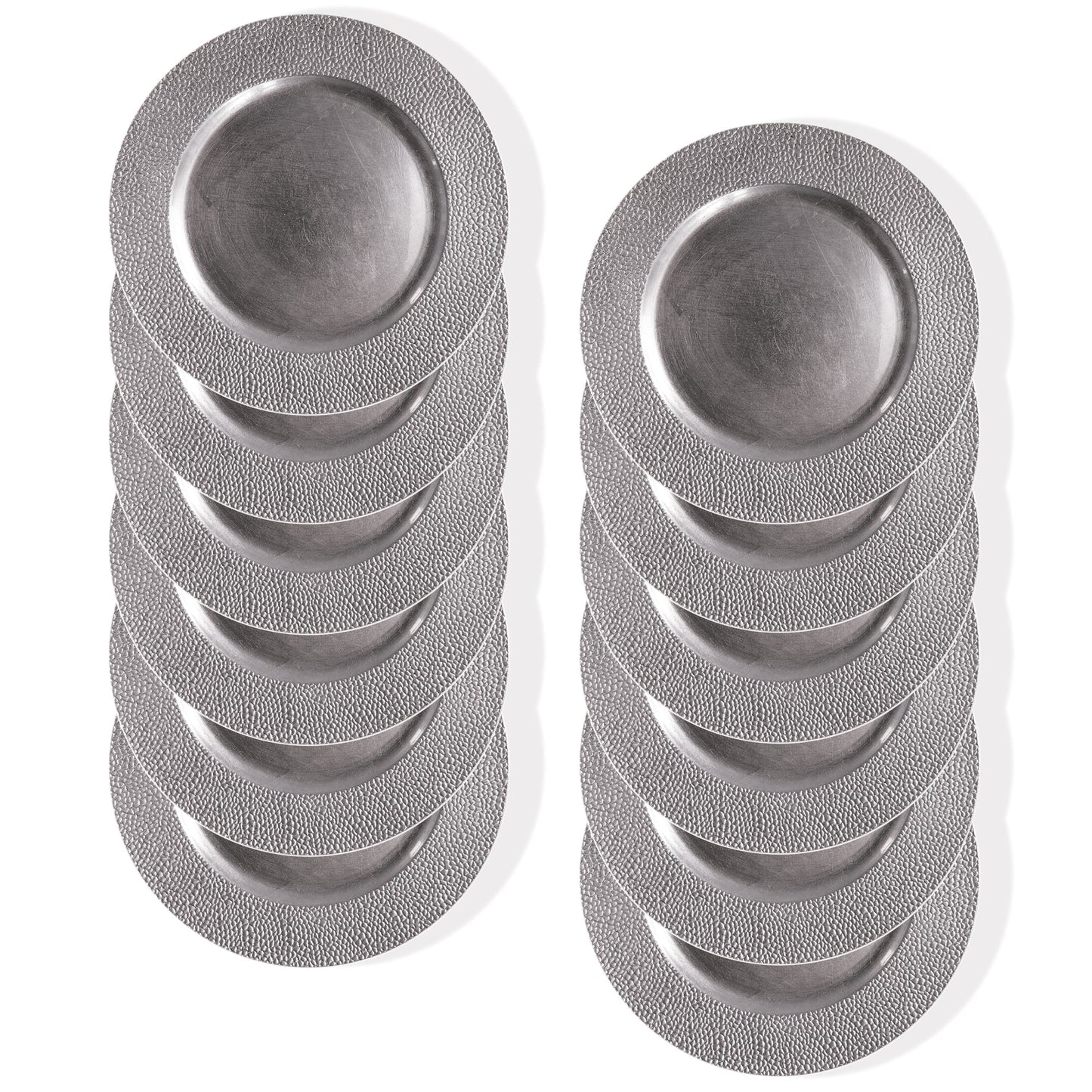 Silver Sand Charger Plate Set, 12 Pieces