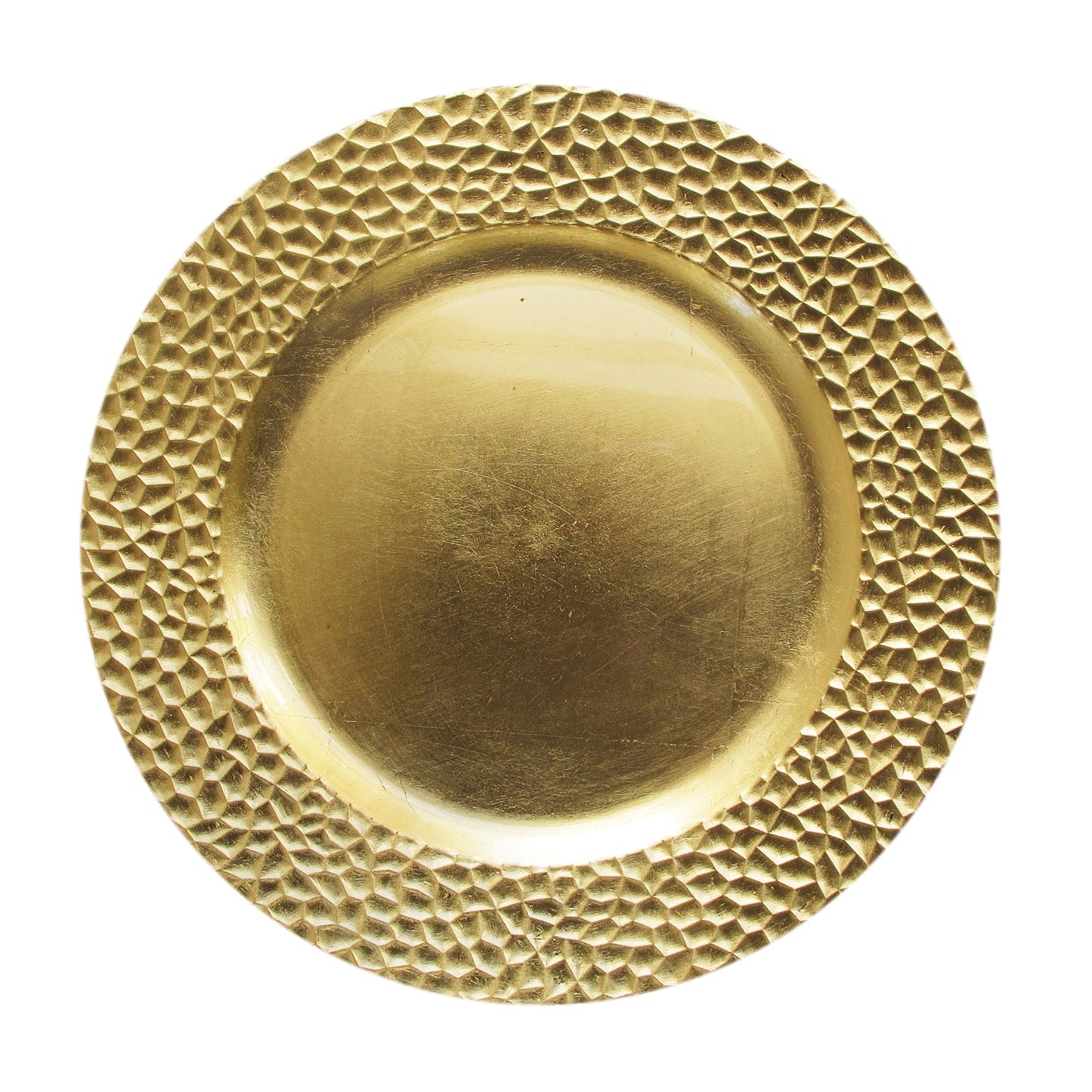 Gold Hammered Charger Plate Set, 12 Pieces