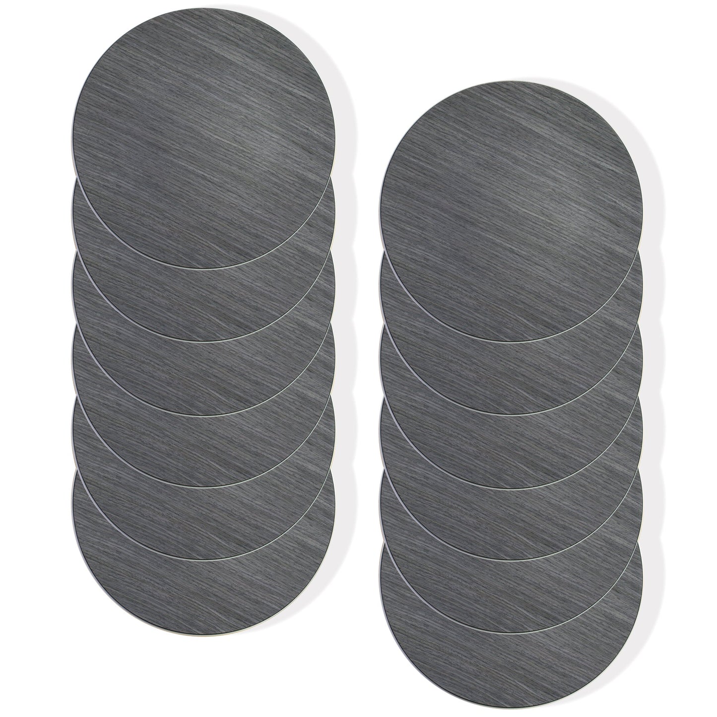 Pine Gray Round Charger Plate 12-Piece Set