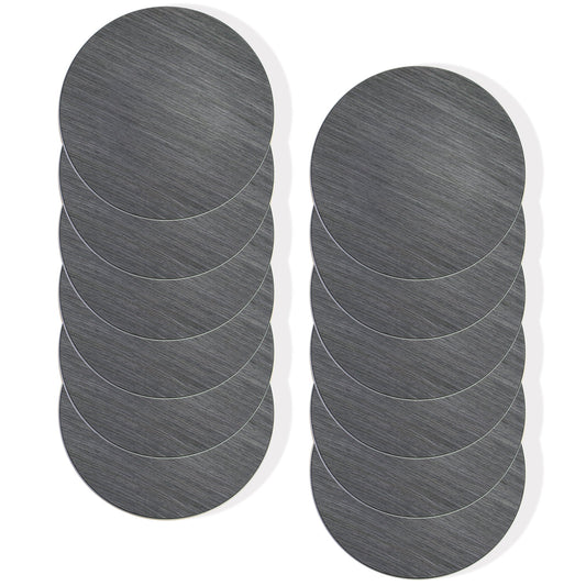 Pine Gray Round Charger Plate 12-Piece Set