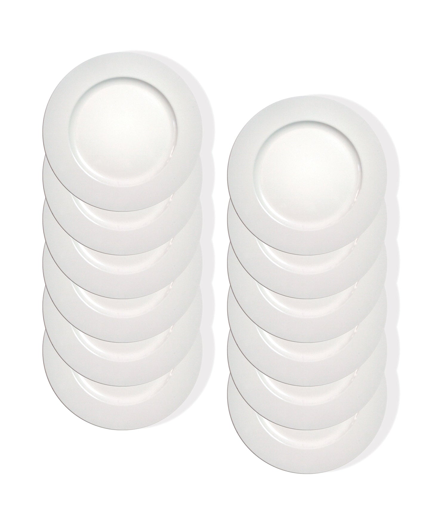 WHITE ROUND CHARGER 13"  12  PC SET