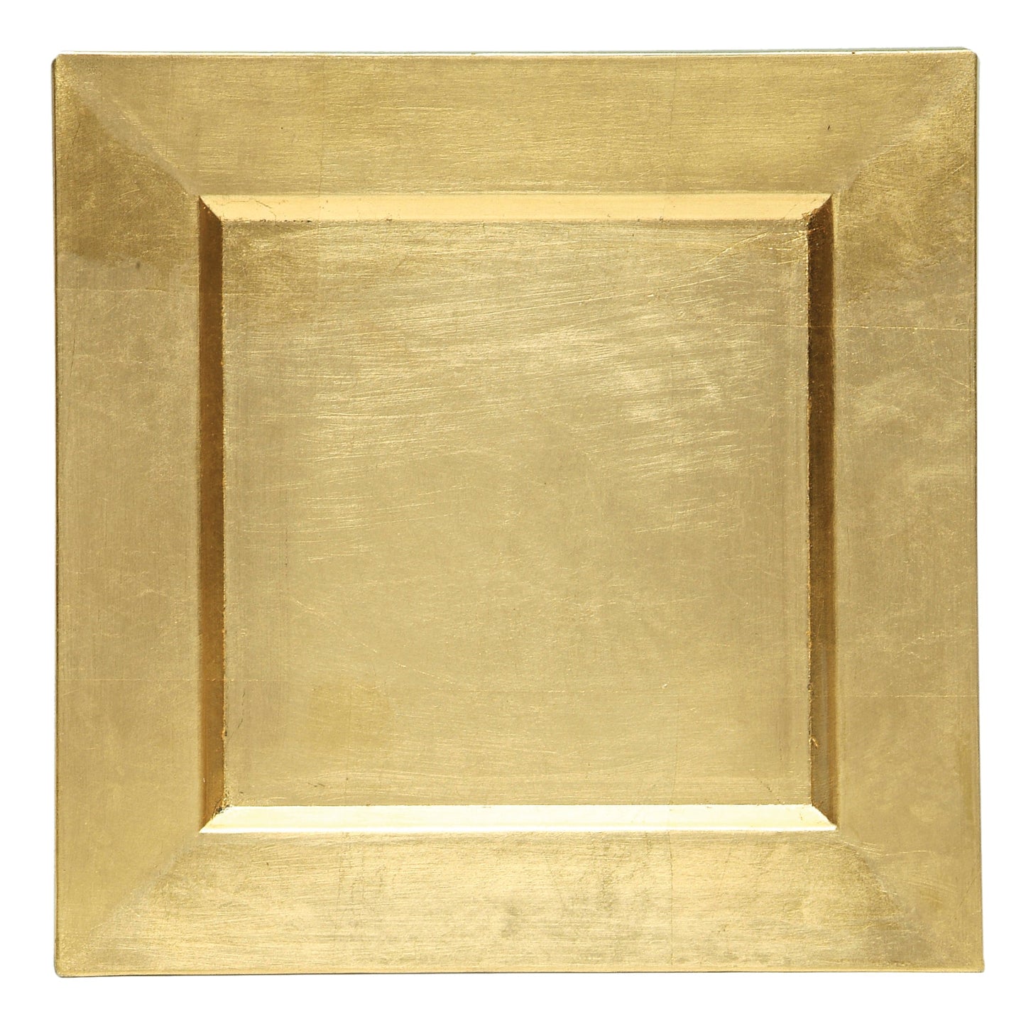 GOLD SQUARE CHARGER PLATE 13"D  12  PC SET