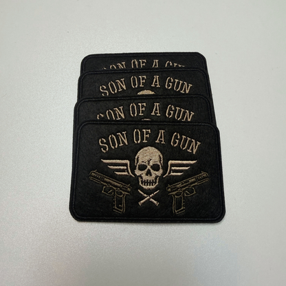 3.5" Sun of a Gun - Embroidered Hat Patch