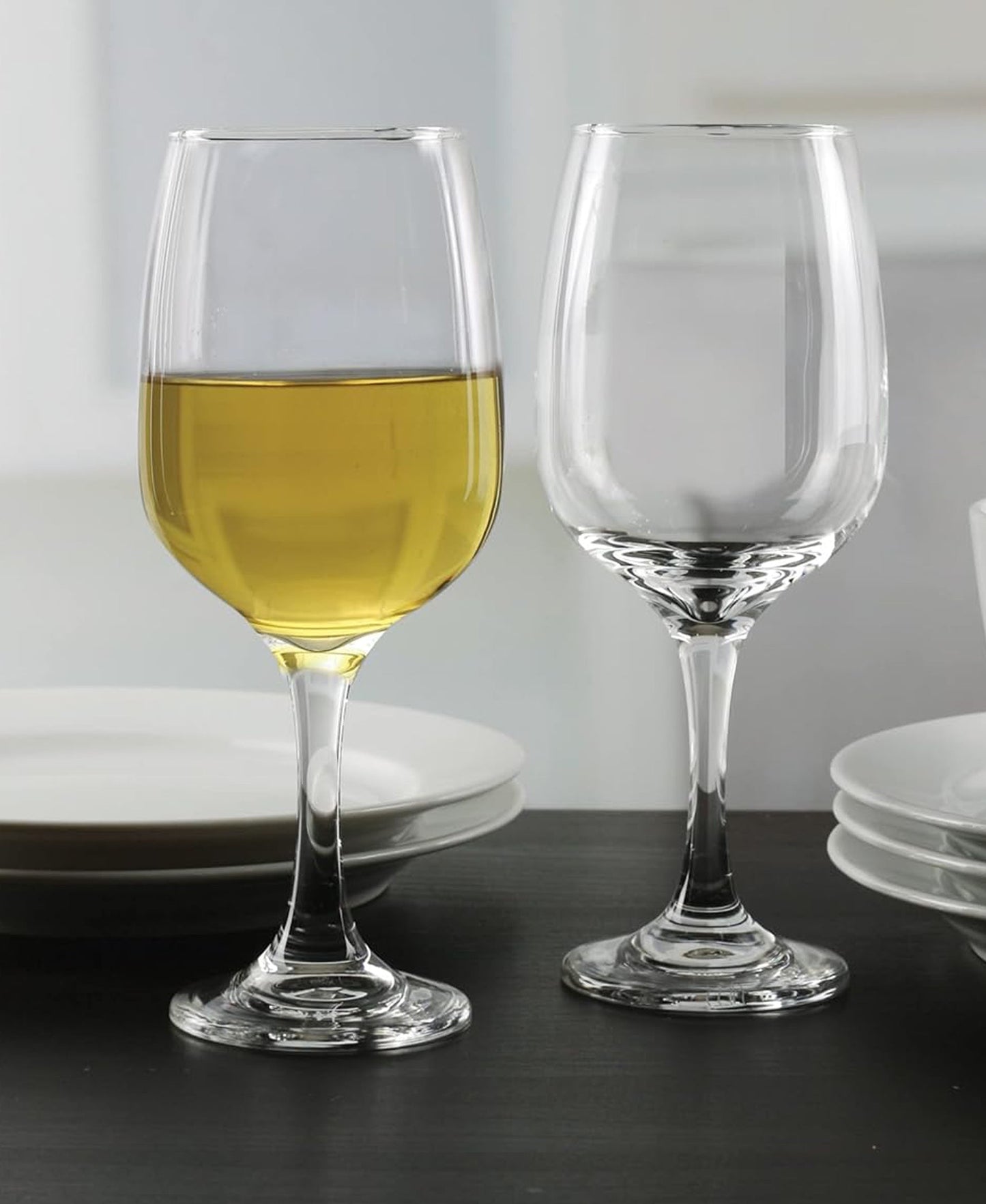 CLEAR GLASS WINE GOBLETS SET OF 8 11.7 Oz.  IN REMAILER