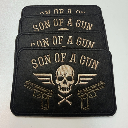 3.5" Sun of a Gun - Embroidered Hat Patch