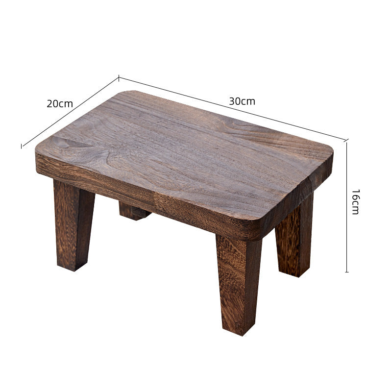 Japanese Solid Wood Stool – Minimalist, Thick-Leg Design