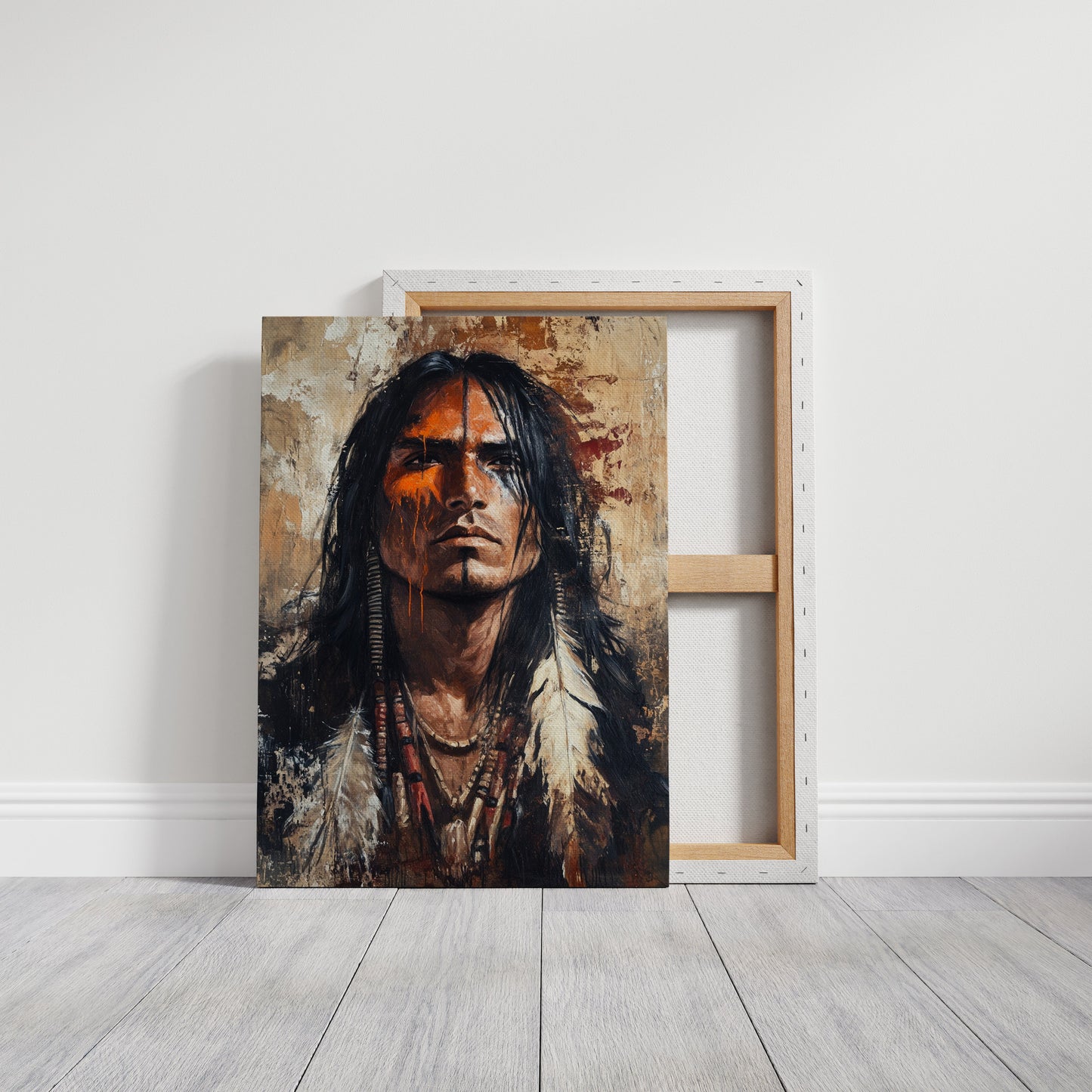 War Paint and Fire Tribal Portrait