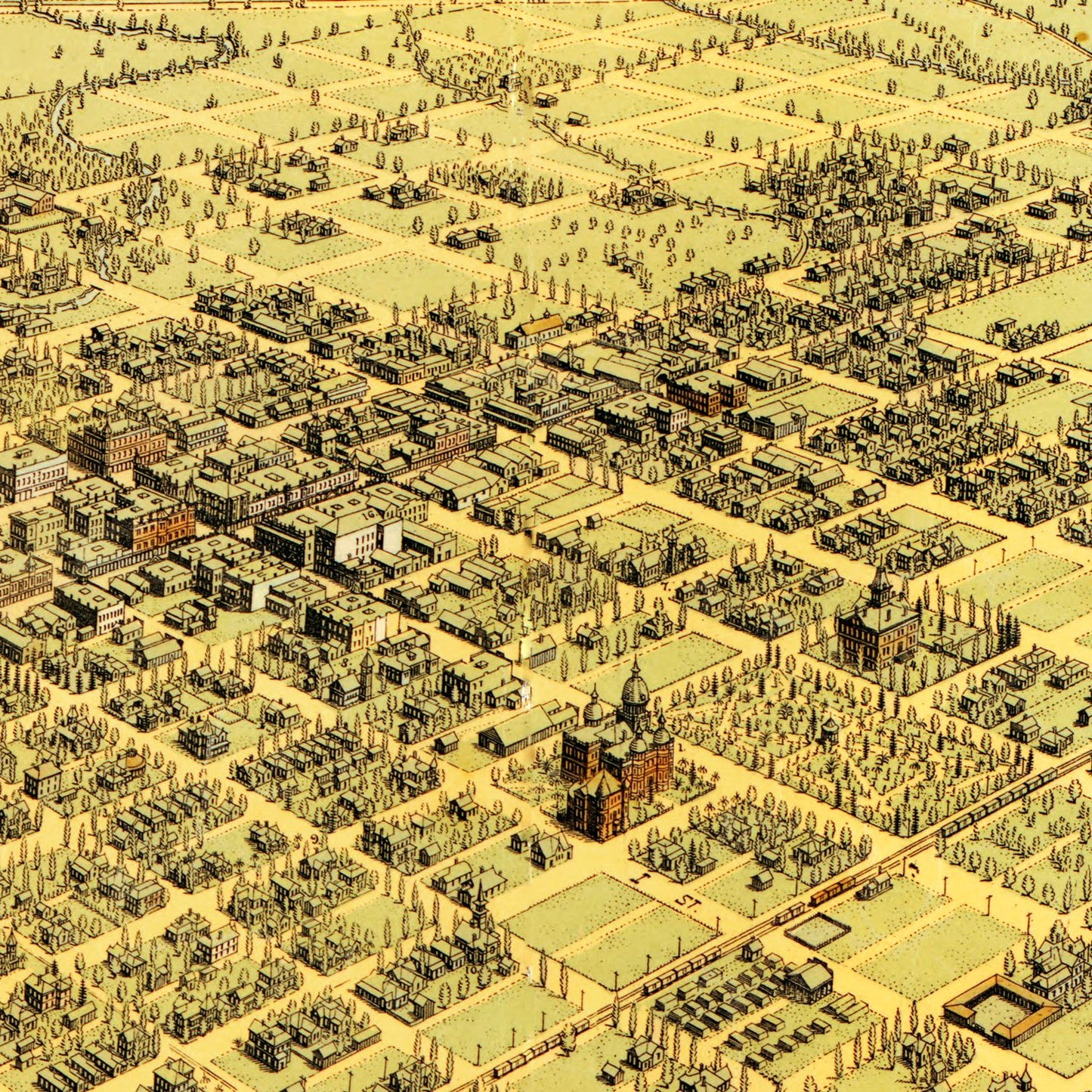 Vintage Map of Bakersfield, California 1901