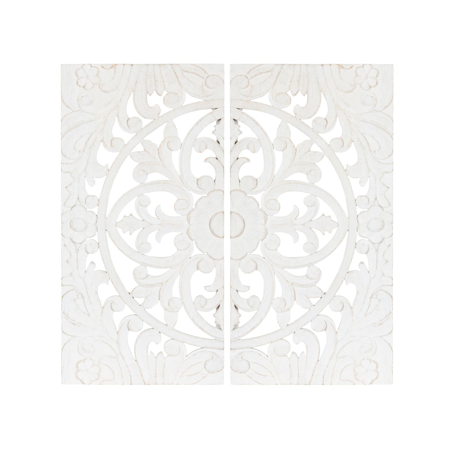 Saanvi Carved Wood Wall Art Set