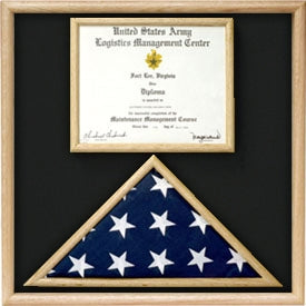 Air Force Flag and certificate Display case.