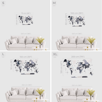 2D Wooden World Map Nordik