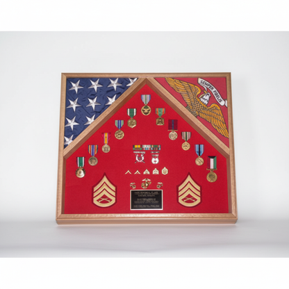 2 Flag Military Shadow Box - 3'x5' flag