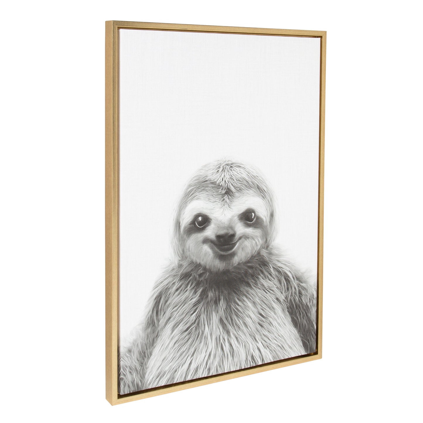 Sylvie Sloth Framed Canvas by Simon Te Tai