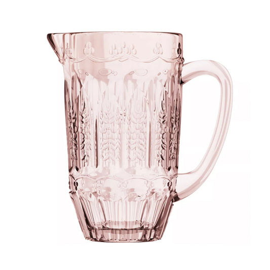 Vintage Pink Glass Pitcher 43.9 OZ.