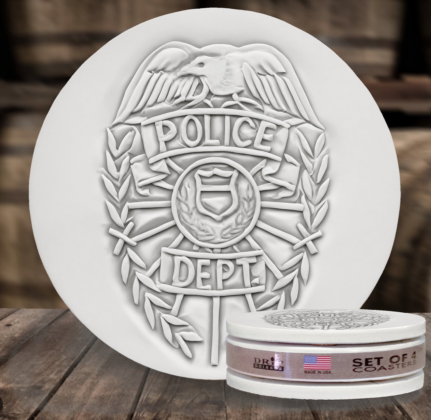 Police Dept Drink Coasters