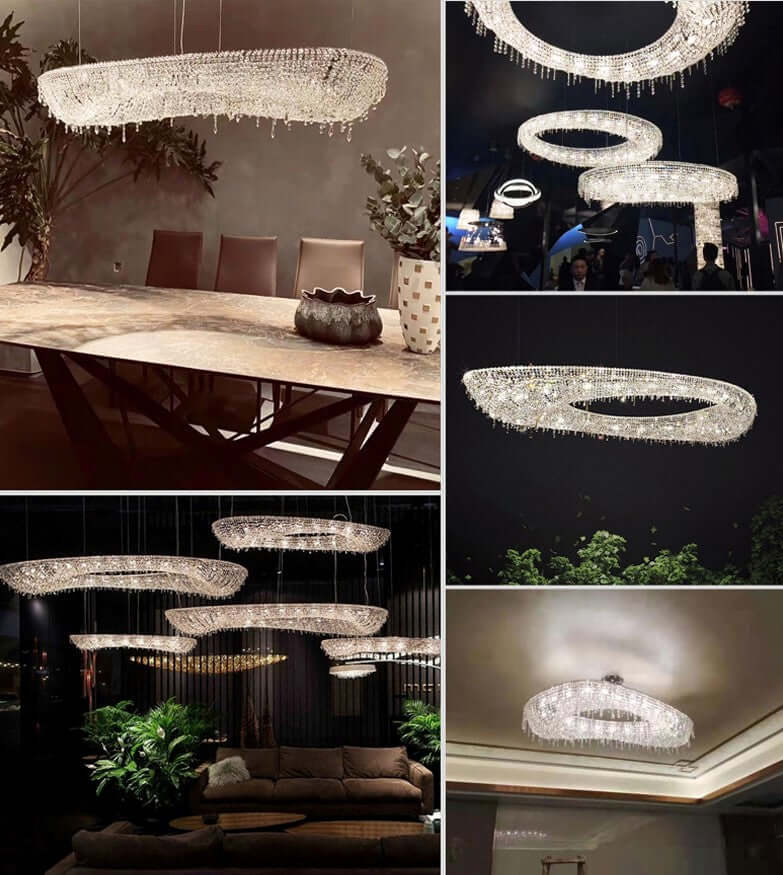 Oval Modern Crystal Chandelier
