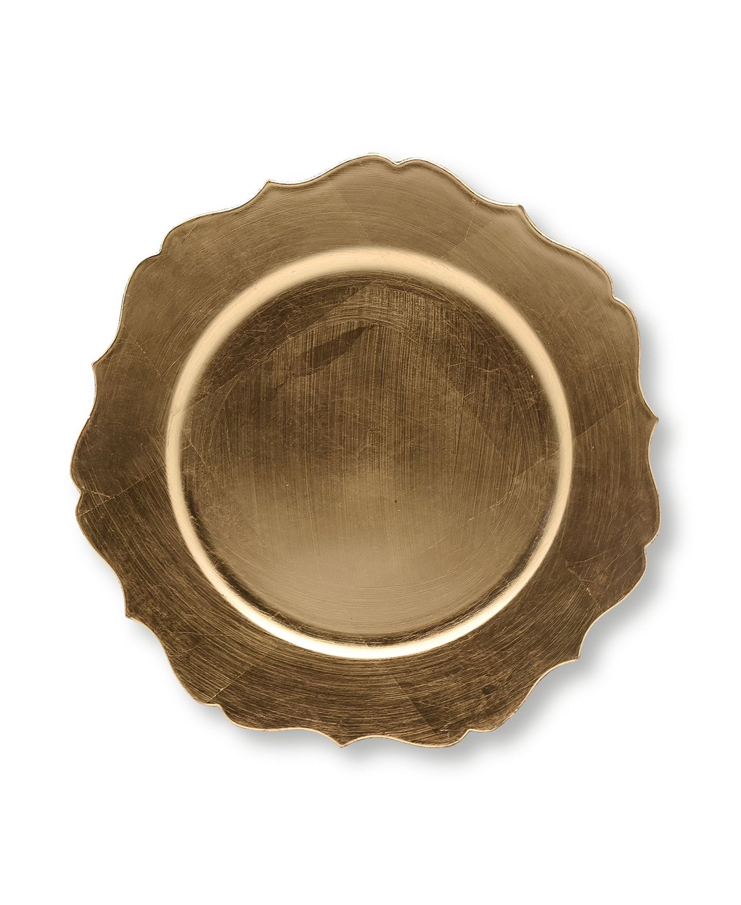 Gold Scallop Charger Plate Set, 4 Pieces
