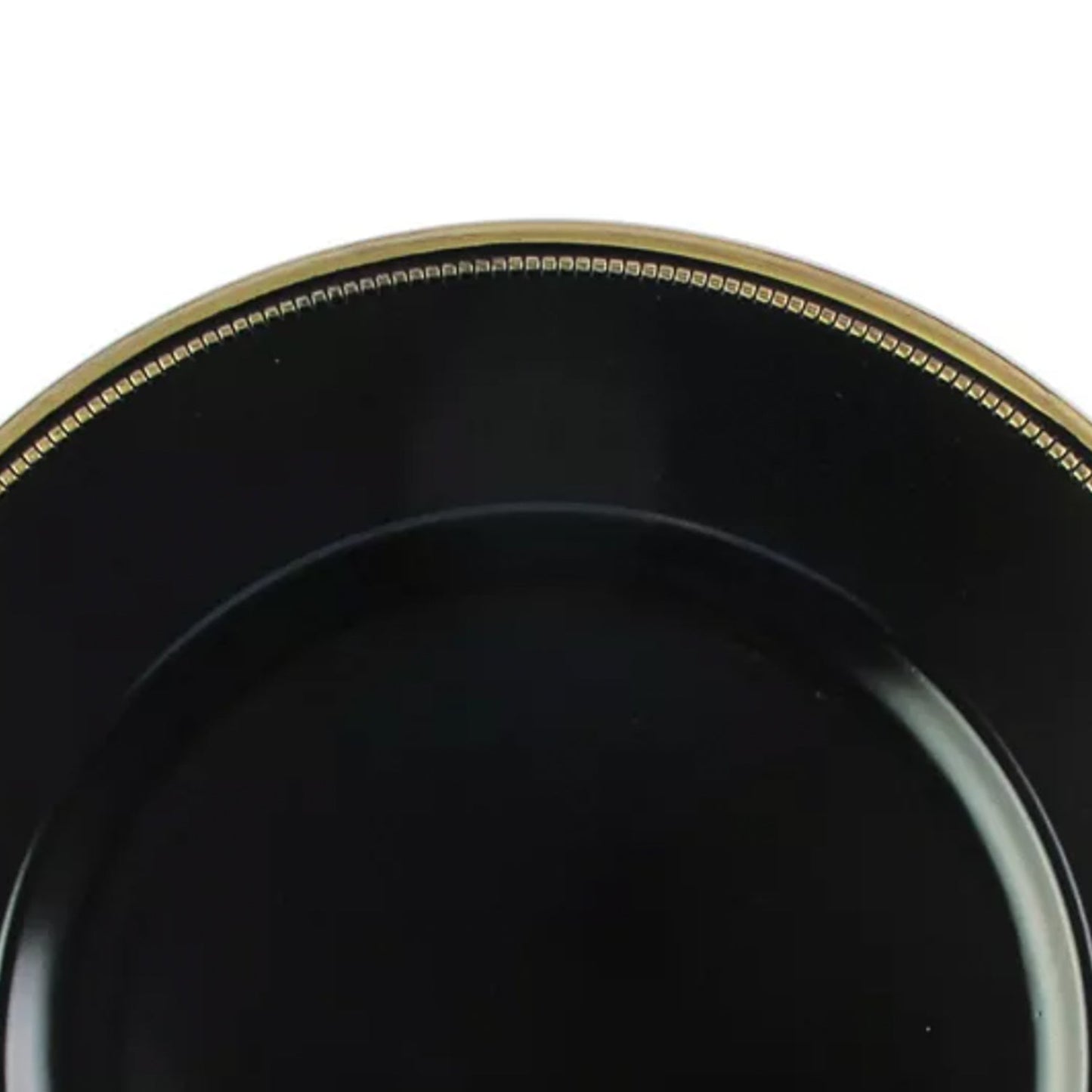 BLACK/GOLD SET/4 CHARGER PLATES 13"D