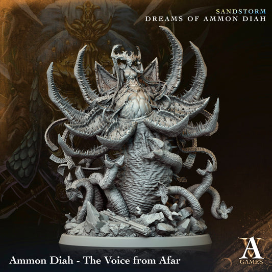 3D Printed Archvillain Games Ammon Diah The Voice from Afar Sandstorm Dreams of Ammon Diah 28 32mm D&D