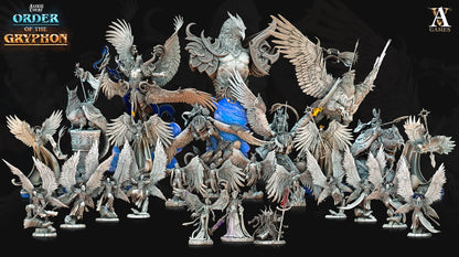 3D Printed Archvillain Games Aratiel the Golden Bust Astral Court Order of the Gryphon 28 32mm D&D