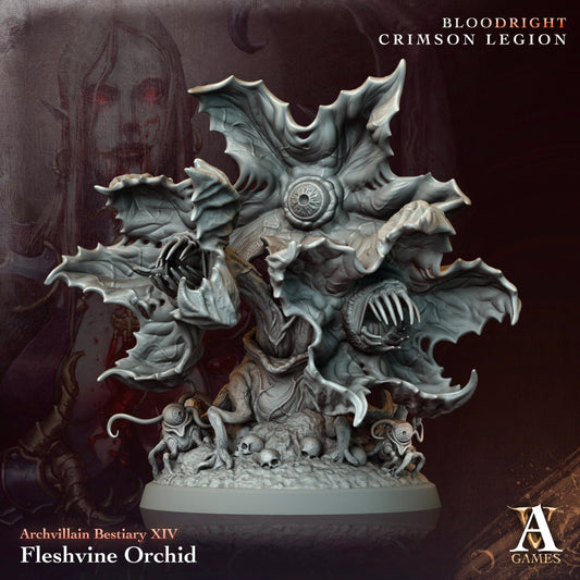 3D Printed Archvillain Games Archvillain Bestiary Vol. XIV Fleshvine Orchid 28 32mm D&D