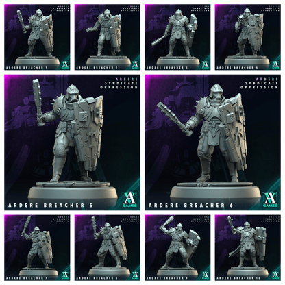 3D Printed Archvillain Games Ardere Breacher Ardere - Syndicate Oppression 28 32mm D&D
