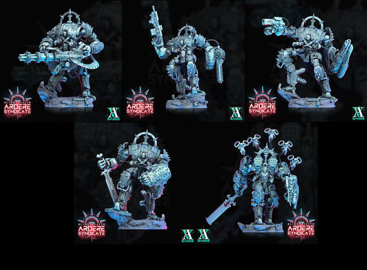 3D Printed Archvillain Games Arderite Sentinels Set Blind Faith - Ardere Syndicate 28 32mm D&D