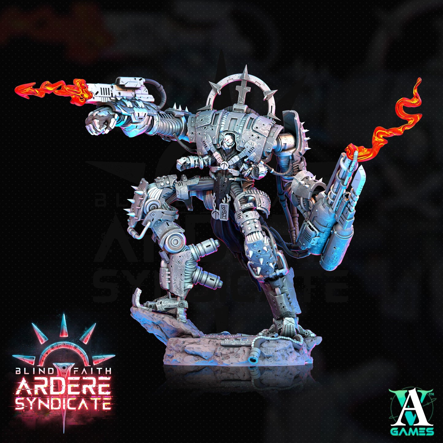 3D Printed Archvillain Games Arderite Sentinels VFX Set Blind Faith - Ardere Syndicate 28 32mm D&D