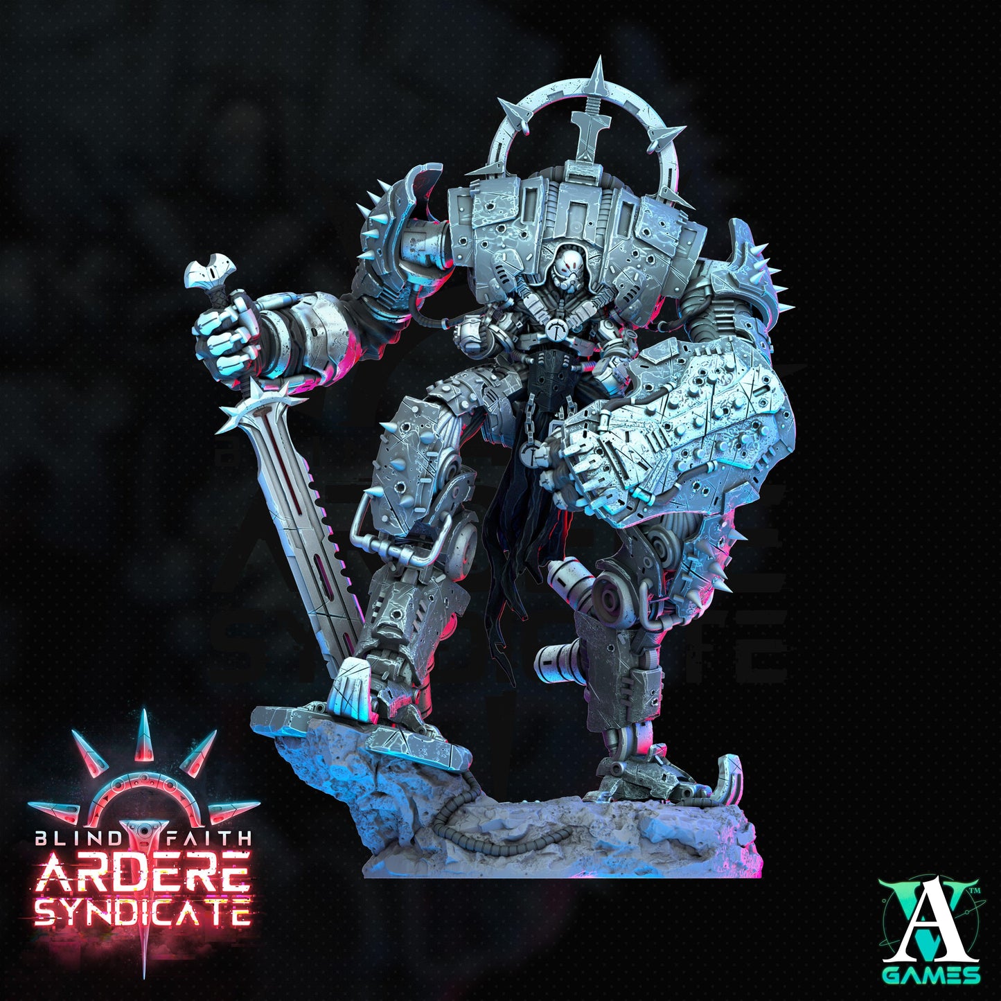 3D Printed Archvillain Games Arderite Sentinels VFX Set Blind Faith - Ardere Syndicate 28 32mm D&D